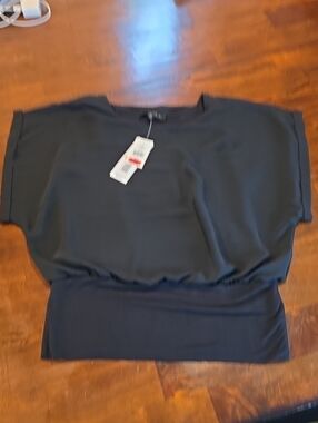 Joseph A. Banded Chiffon Blouse